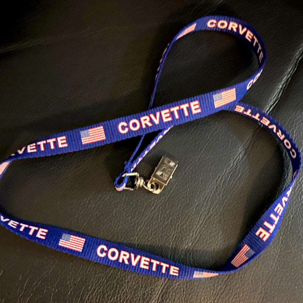 NWOT Corvette USA Badge Lanyard